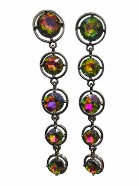 Women’s Paparazzi Multicolored Iridescent Oil Spill Drop Earrings